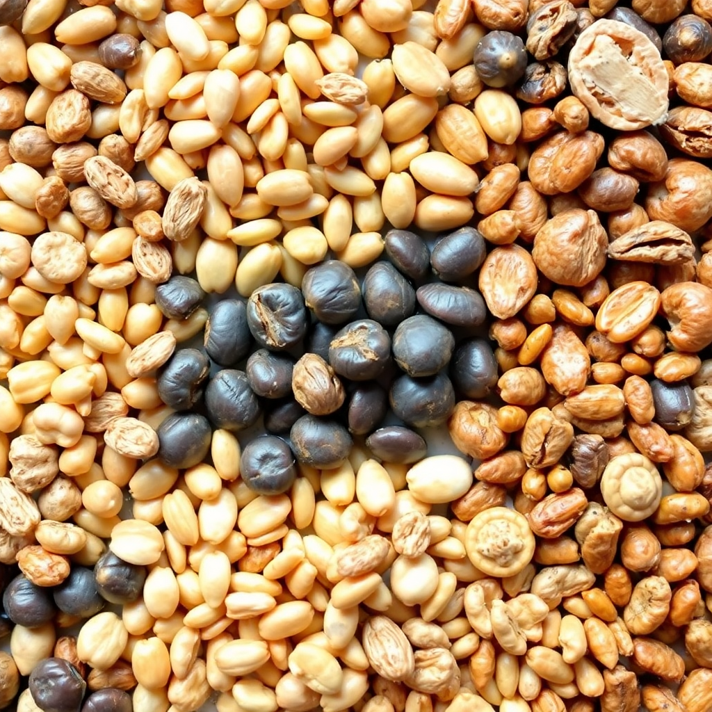 pattern of various grains pulses and seeds texture
